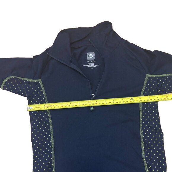 Aerie Fit Women's Long Sleeve Zipper Navy Blue Thermal Workout Tops Size SP - Picture 3 of 5